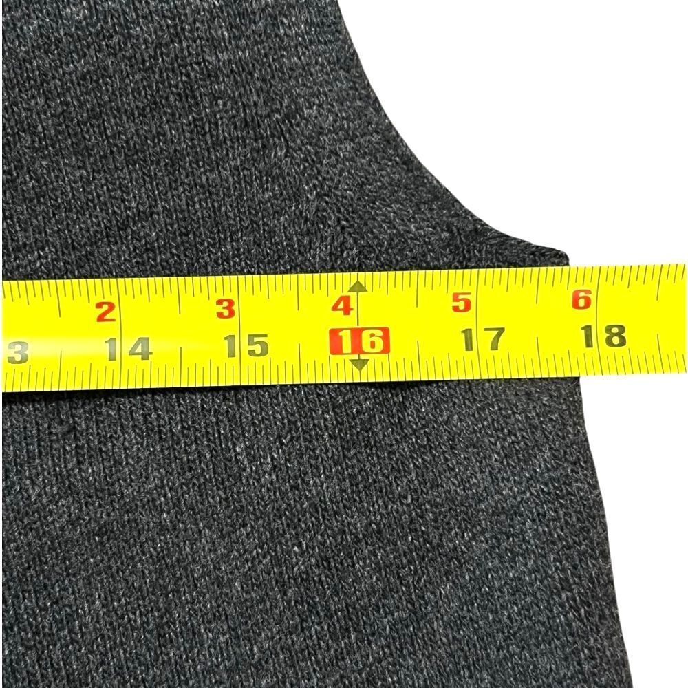 Lafayette 148 Wool Sweater Vest Cardigan S Leather Minimalist Capsule Wardrobe - Picture 7 of 10